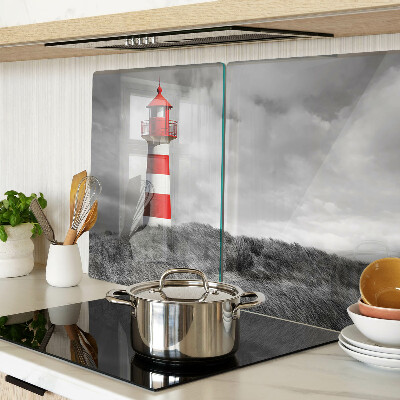 Schneidebrett Ein Leuchtturm in der Landschaft