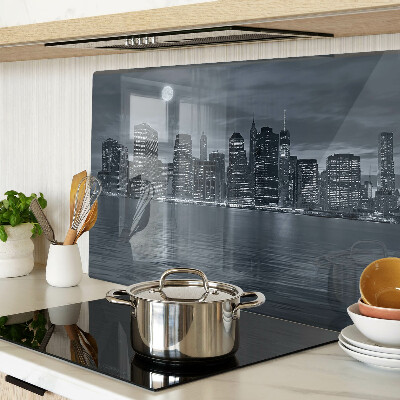 Schneidebrett glas Panorama der nächtlichen Stadt