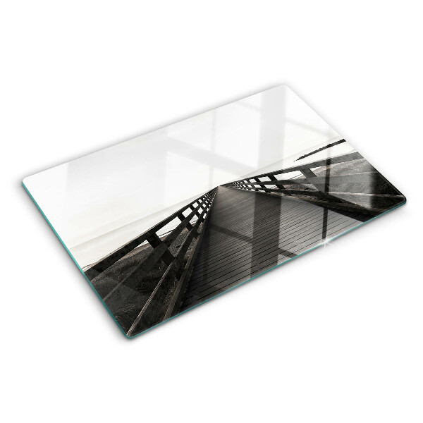 Schneidebrett Holzbrücke über das Wasser