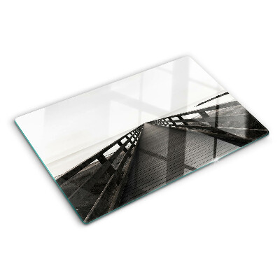 Schneidebrett Holzbrücke über das Wasser