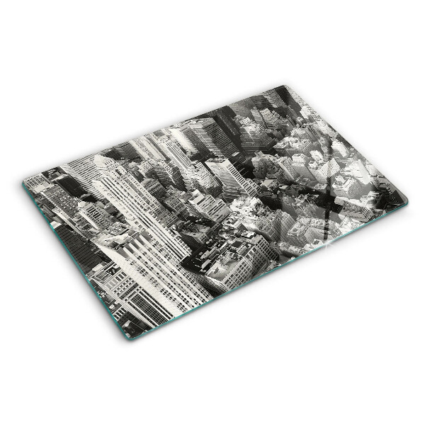 Schneidebrett Ein Blick aus der Vogelperspektive auf die Stadt