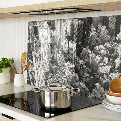 Schneidebrett Ein Blick aus der Vogelperspektive auf die Stadt