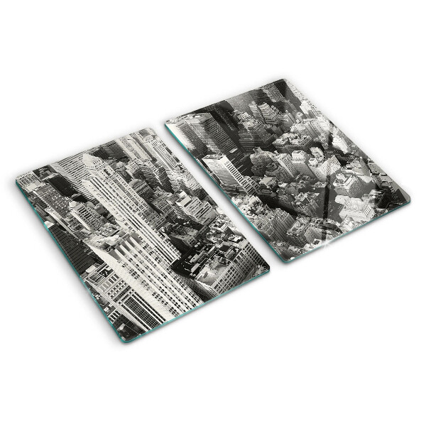 Schneidebrett Ein Blick aus der Vogelperspektive auf die Stadt