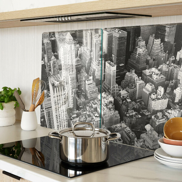 Schneidebrett Ein Blick aus der Vogelperspektive auf die Stadt