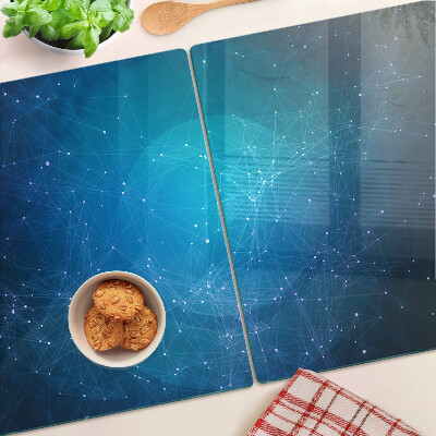 Glas schneidebrett Motiv aus geometrischen Linien und Punkten
