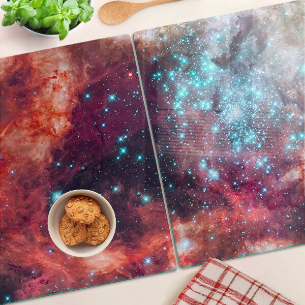 Schneidebrett Kosmische Landschaft mit Sternen