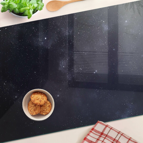 Schneidebrett glas Kosmisches Universum mit Sternen