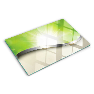 mit grünem Bokeh-Motiv und Lichtstrahlen