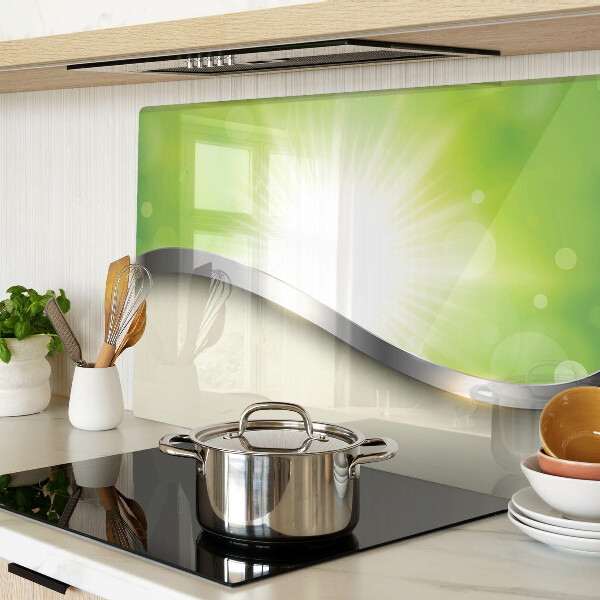 Glas schneidebrett Grünes Bokeh mit Lichtstrahlen