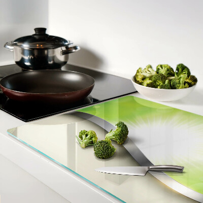 Glas schneidebrett Grünes Bokeh mit Lichtstrahlen