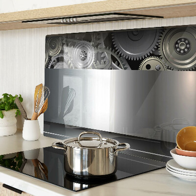 Schneidebrett Mechanische Zahnräder und metallische Oberflächen