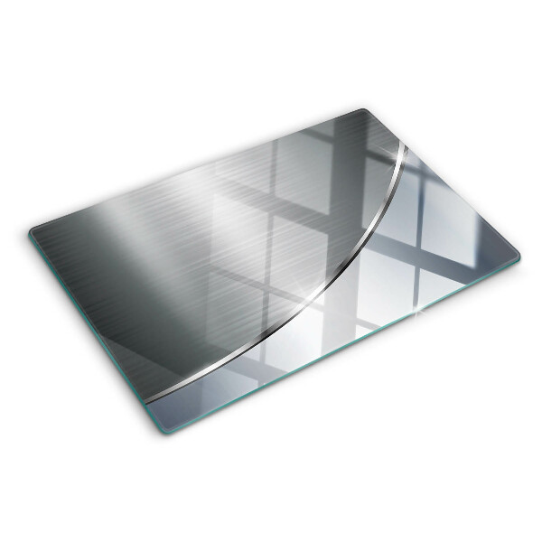 Schneidebrett Glas mit metallischem Glanz und reflektierender Oberfläche