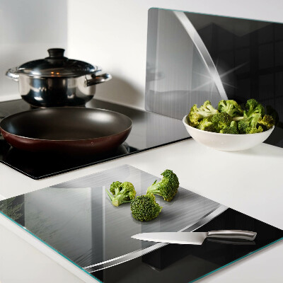 Glas schneidebrett Metallischer Glanz mit Reflexionen