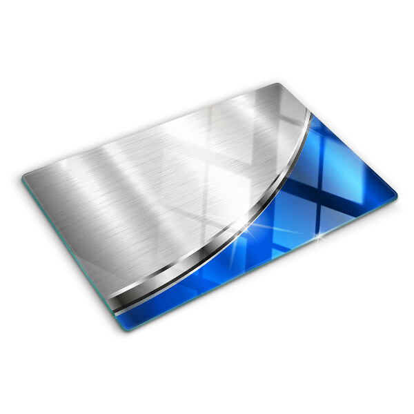 Schneidebrett Metallisches Muster mit blauen Akzenten