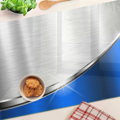 Schneidebrett Metallisches Muster mit blauen Akzenten