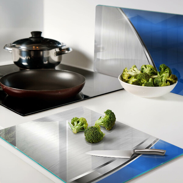 Schneidebrett Metallisches Muster mit blauen Akzenten