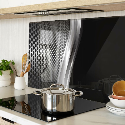 Schneidebrett Glas mit futuristischem Wellenmuster