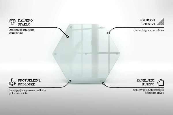Schneidebrett aus glas Transparent