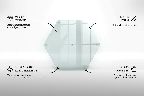 Schneidebrett aus glas Transparent
