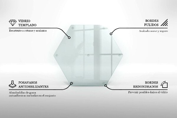 Schneidebrett aus glas Transparent
