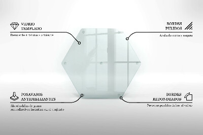 Schneidebrett aus glas Transparent