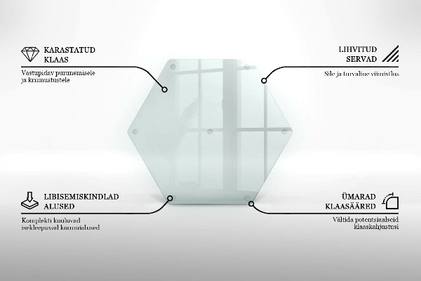 Schneidebrett aus glas Transparent