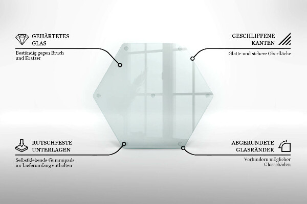 Schneidebrett aus glas Transparent
