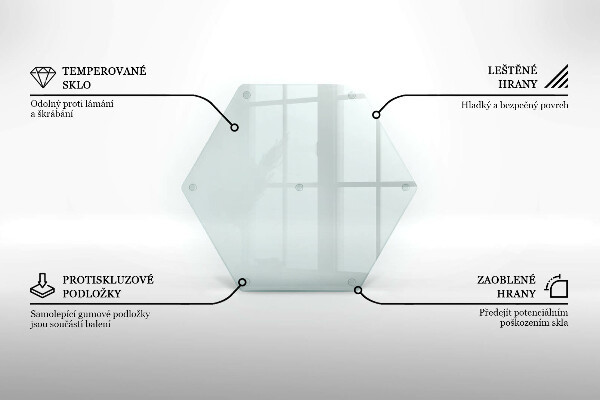 Schneidebrett aus glas Transparent