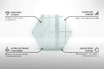 Schneidebrett aus glas Transparent