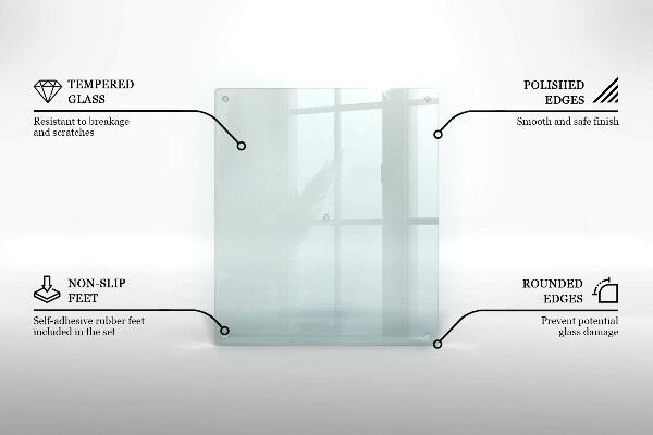 Glasschneidebrett Rechteckig transparent