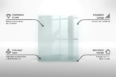 Glasschneidebrett Rechteckig transparent