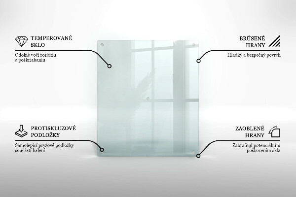 Glasschneidebrett Rechteckig transparent