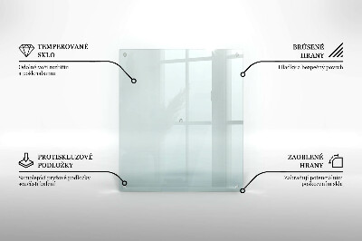 Glasschneidebrett Rechteckig transparent