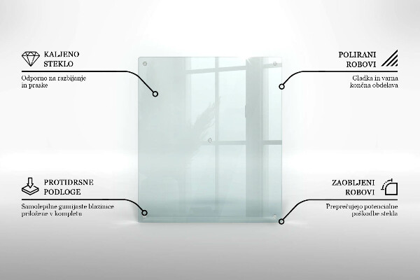 Glasschneidebrett Rechteckig transparent