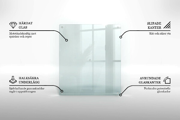 Glasschneidebrett Rechteckig transparent