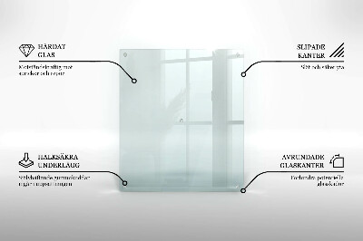Glasschneidebrett Rechteckig transparent