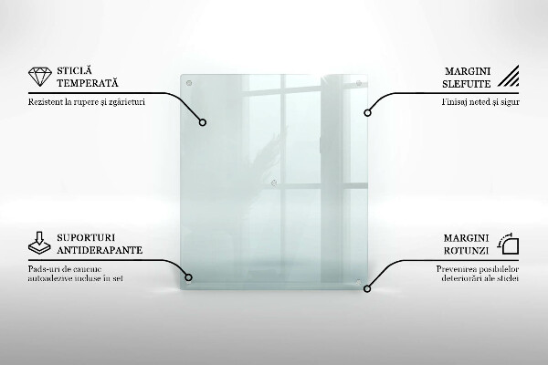 Glasschneidebrett Rechteckig transparent