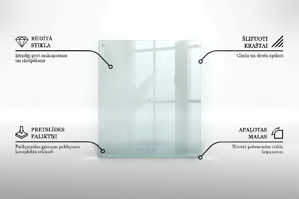 Glasschneidebrett Rechteckig transparent