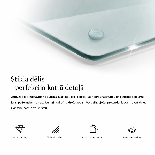 Glasschneidebrett Rechteckig transparent