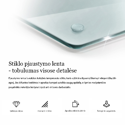 Glasschneidebrett Rechteckig transparent