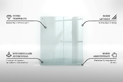Glasschneidebrett Rechteckig transparent