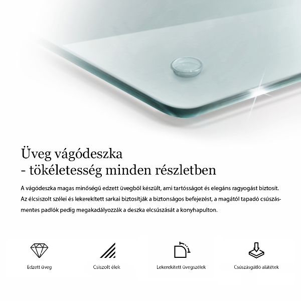 Glasschneidebrett rechteckig transparent prostokątna
