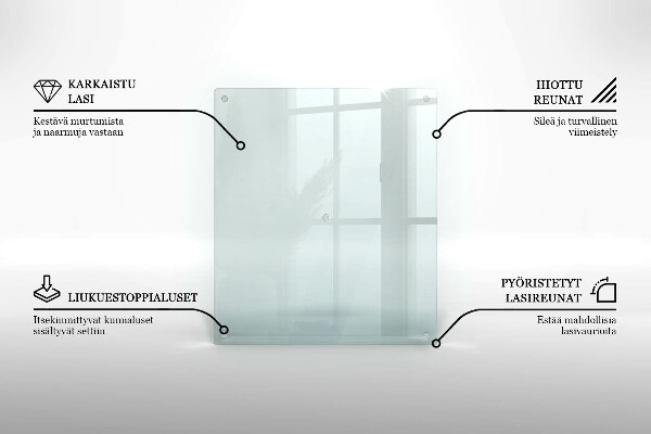 Glasschneidebrett Rechteckig transparent