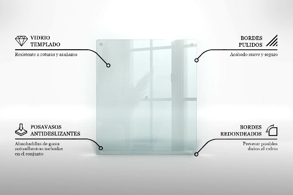 Glasschneidebrett Rechteckig transparent