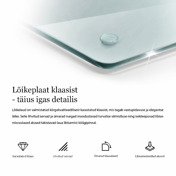 Glasschneidebrett rechteckig transparent prostokątna