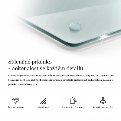 Glasschneidebrett Rechteckig transparent