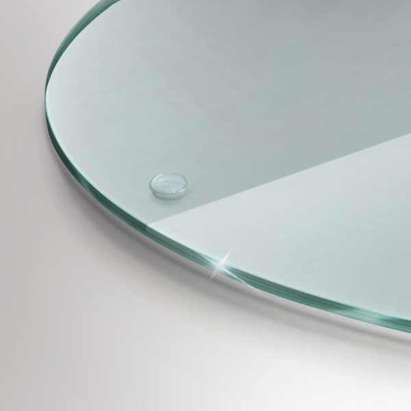 Schneidebrett glas groß Transparent rund