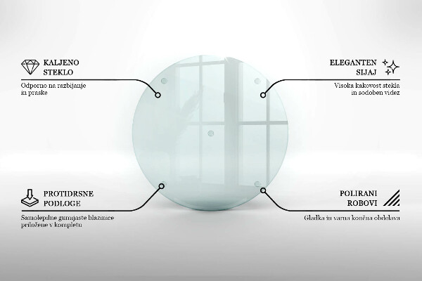 Schneidebrett glas groß transparent rund okrągła