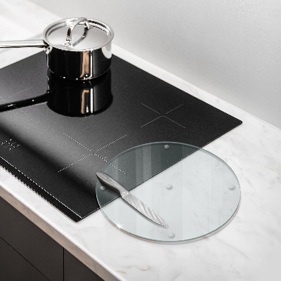 Schneidebrett glas groß Transparent rund