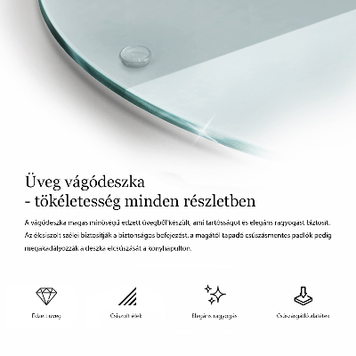 Schneidebrett glas groß transparent rund okrągła